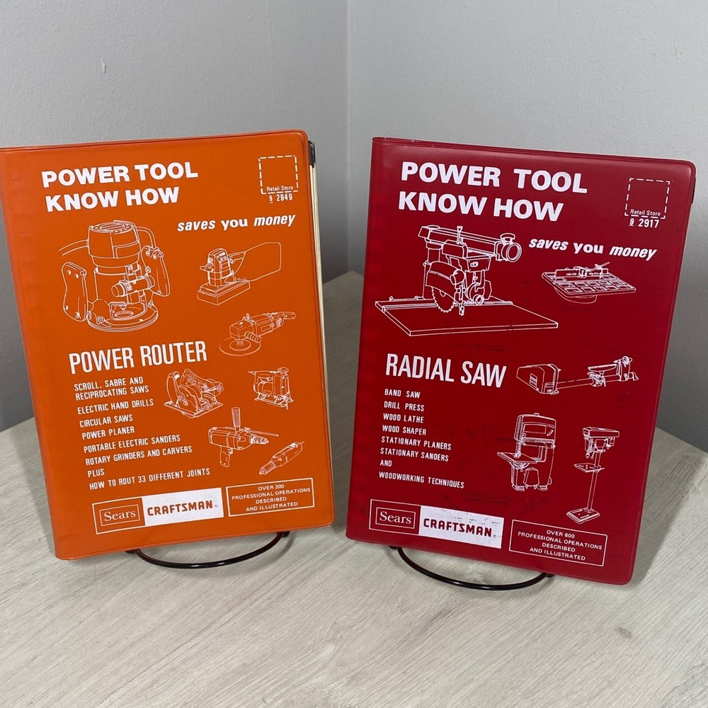 Vintage Craftsman Power Tool Know How Manuals Radial Saw Router Binders Lot